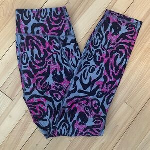 Under Armour Gray and Pink Compression HeatGear Leggings